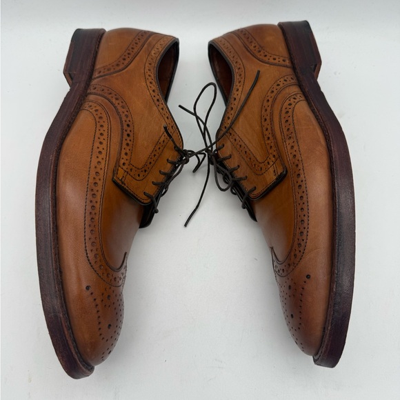 EUC Allen Edmonds Players Shoe Walnut Brown Leather Wingtip Oxfords Shoes 10.5D main image 4